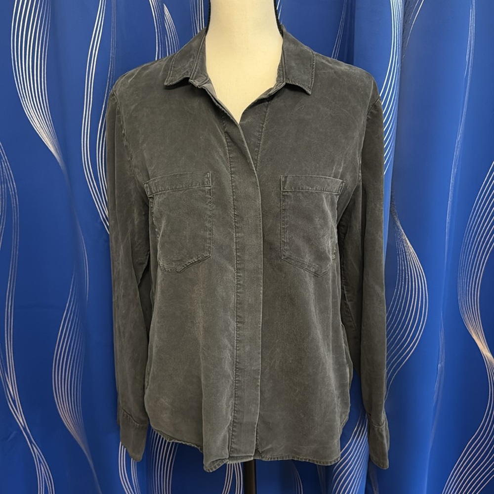 Dark Gray Button-Up Shirt